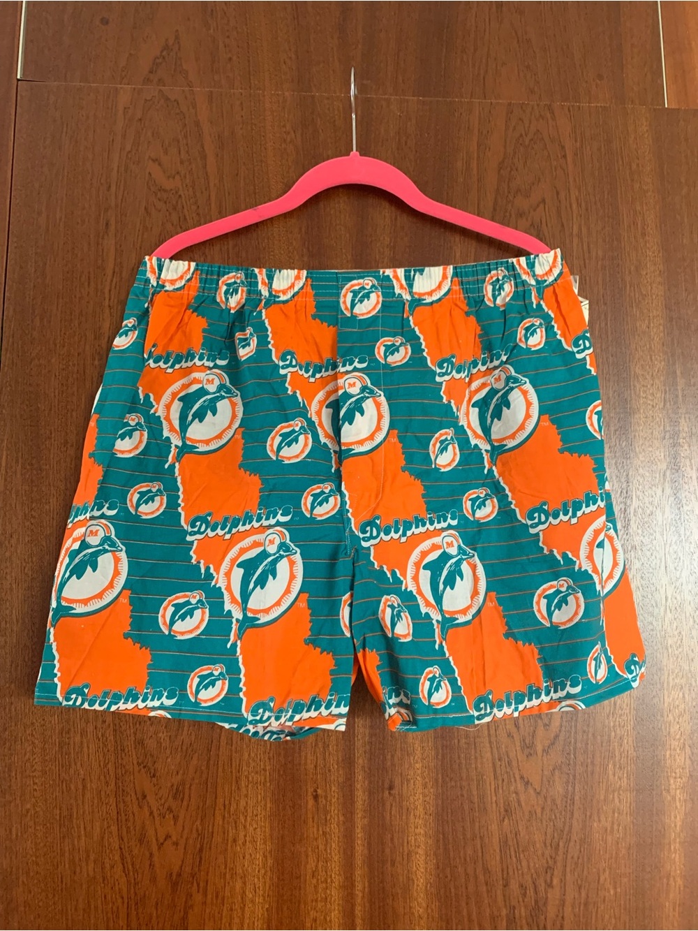 Vintage Miami Dolphins Boxers Bottom Drawer   - Teal & Orange NEW